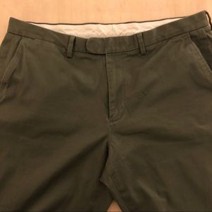 Men’s Olive J.Crew Bowery Stretch Chino - 35x32